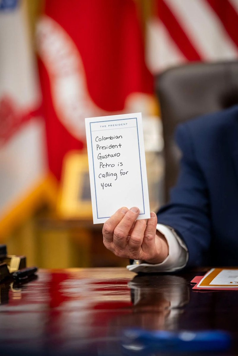 la foto de la llamada