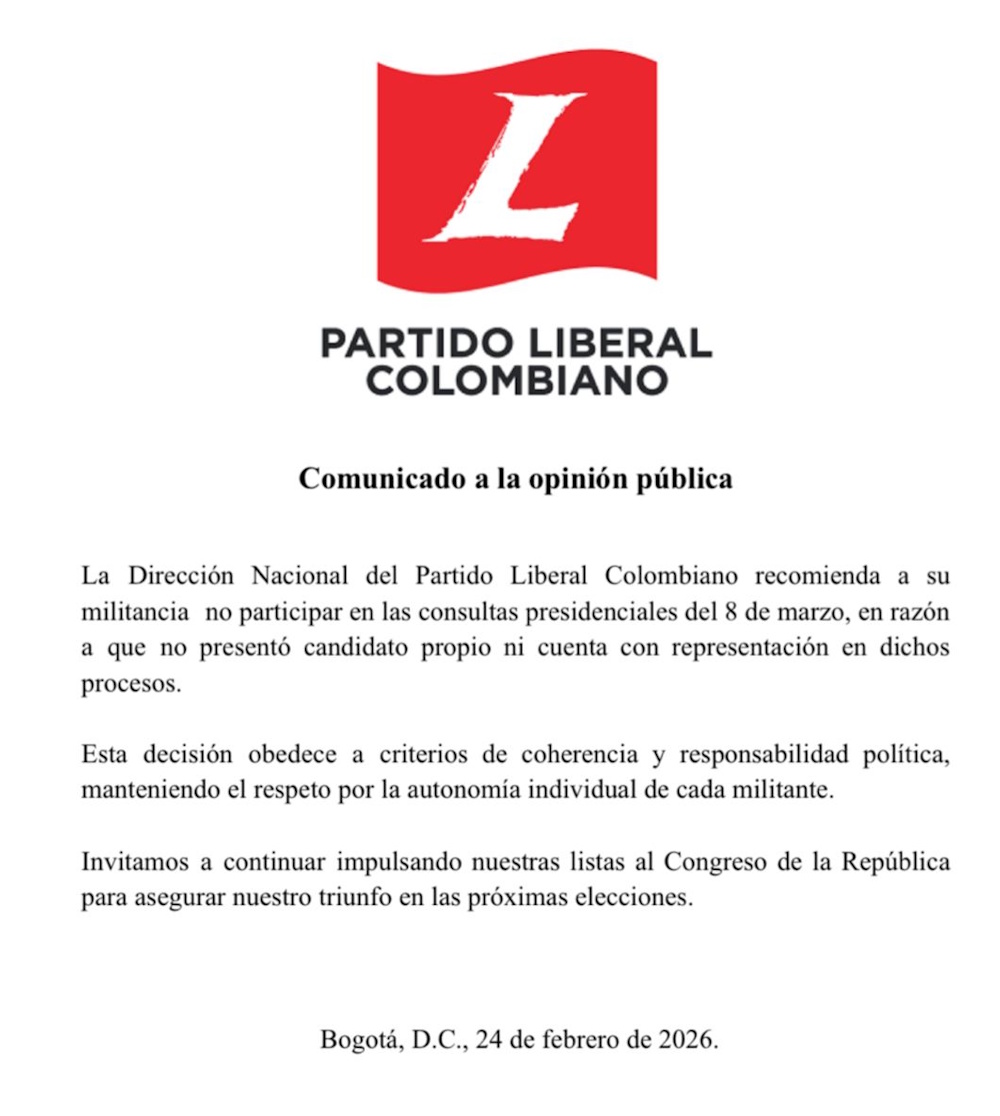 comunicado partido liberal