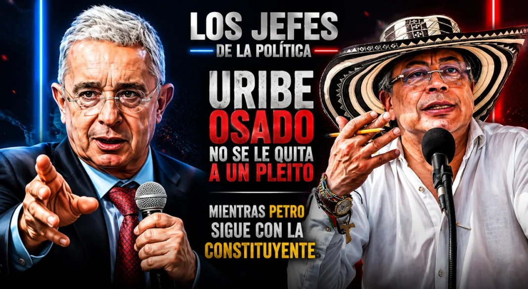 CAMPAÑA CON PELEA: URIBE Y PETRO